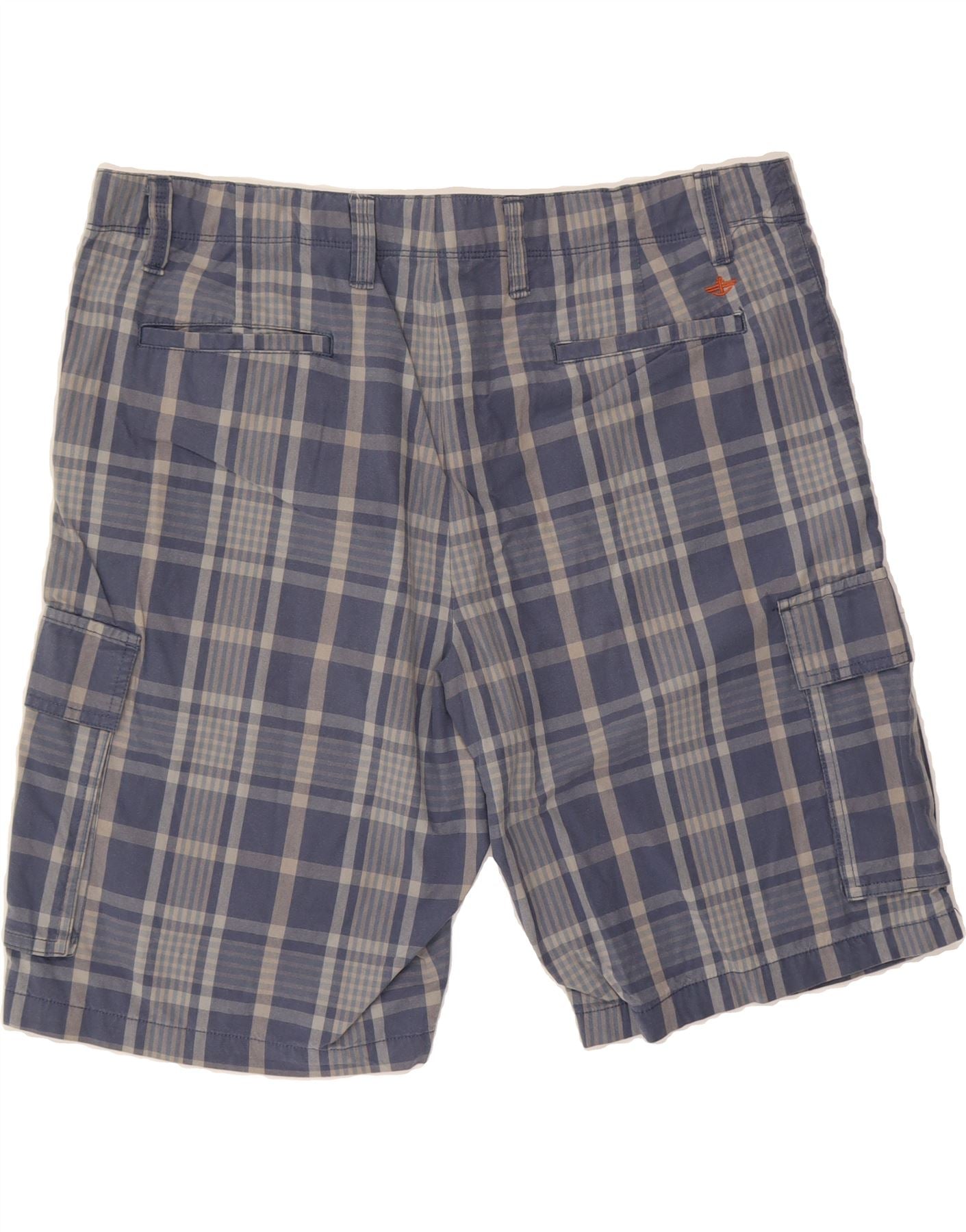 Pantaloncini cargo da uomo DOCKERS W40 XL blu navy a quadri in cotone Abbigliamento vintage e di seconda mano online Messina Hembry