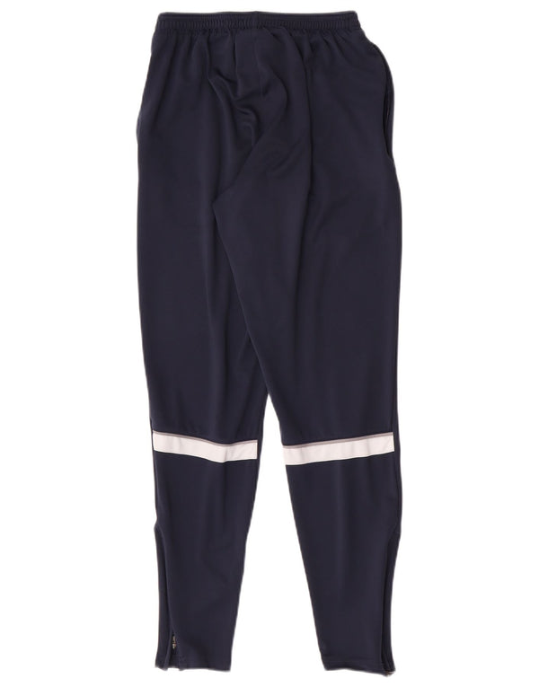 Nike Boys Tracksuit Trousers 8-9 Years Small Navy Blue Colourblock