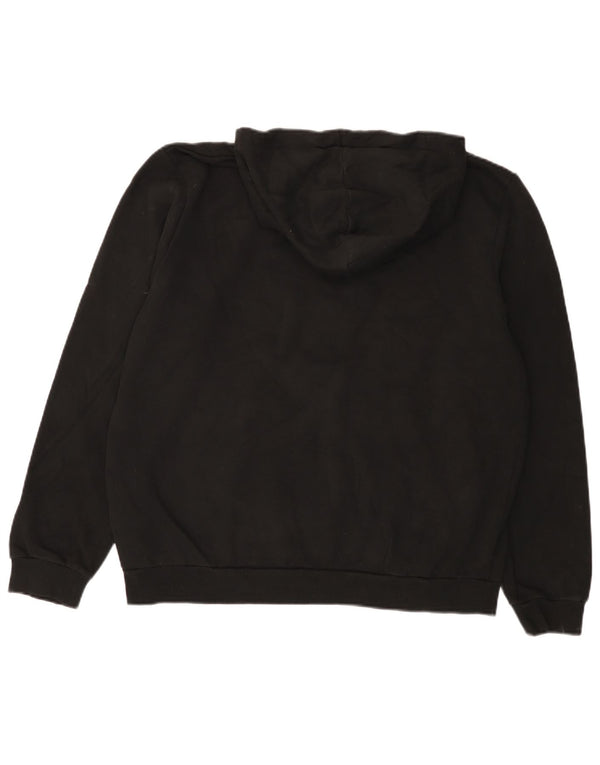 PUMA Mens Graphic Hoodie Jumper Large Black Cotton