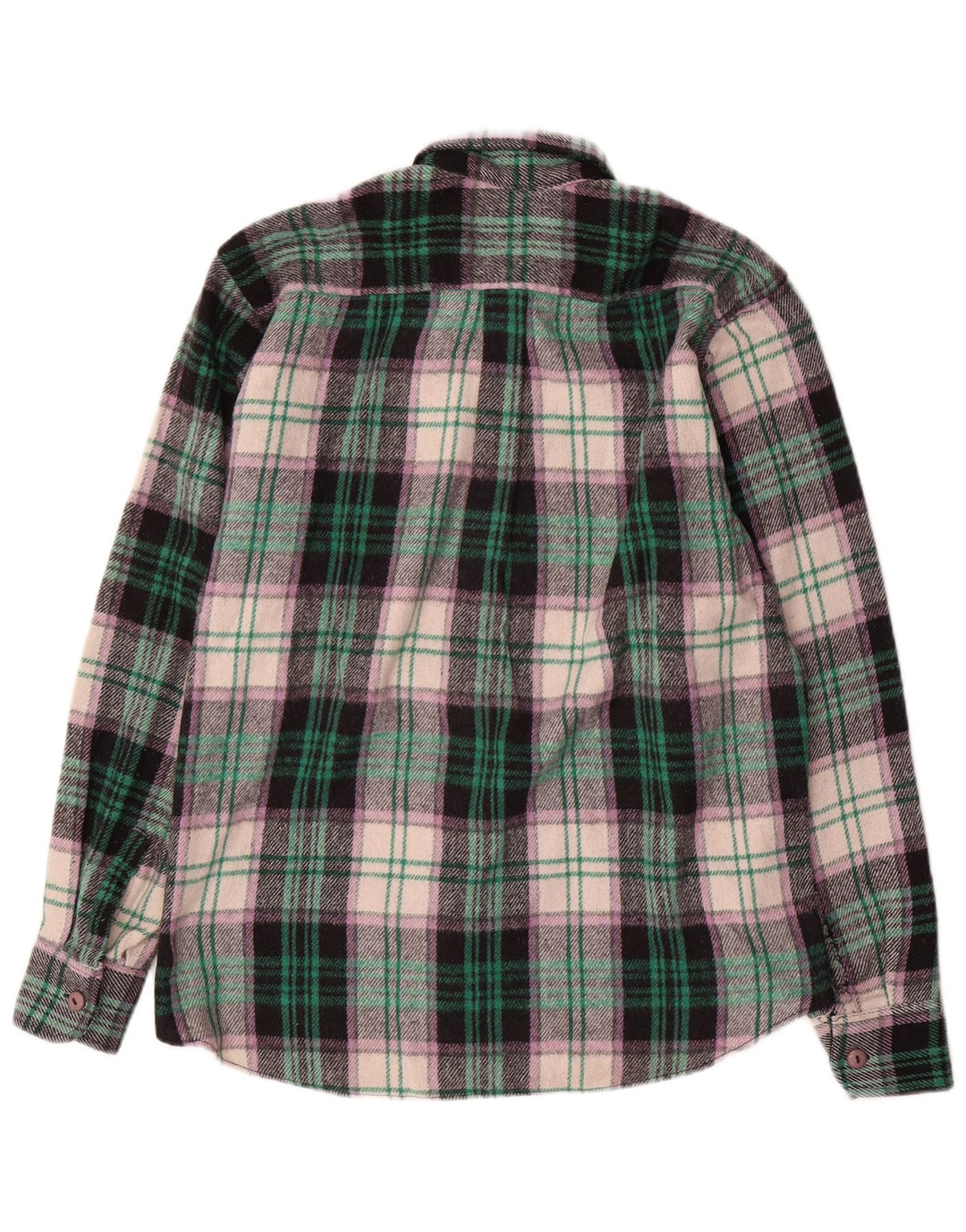 Vintage Mens Flannel Shirt Medium Multicoloured Check Wool