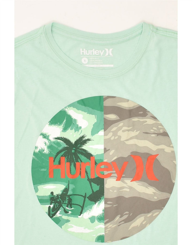 HURLEY Mens Premium Fit Graphic T-Shirt Top Small Green Cotton | Vintage Hurley | Thrift | Second-Hand Hurley | Used Clothing | Messina Hembry 