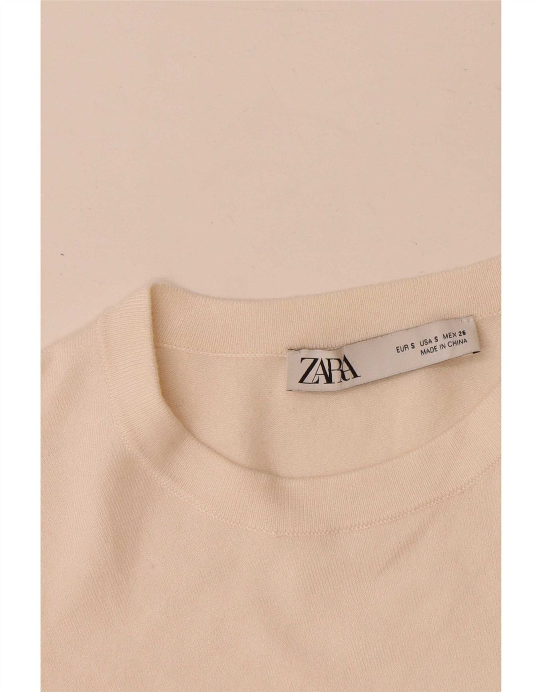 Zara Womens Boat Neck Jumper Sweater UK 10 Small White
