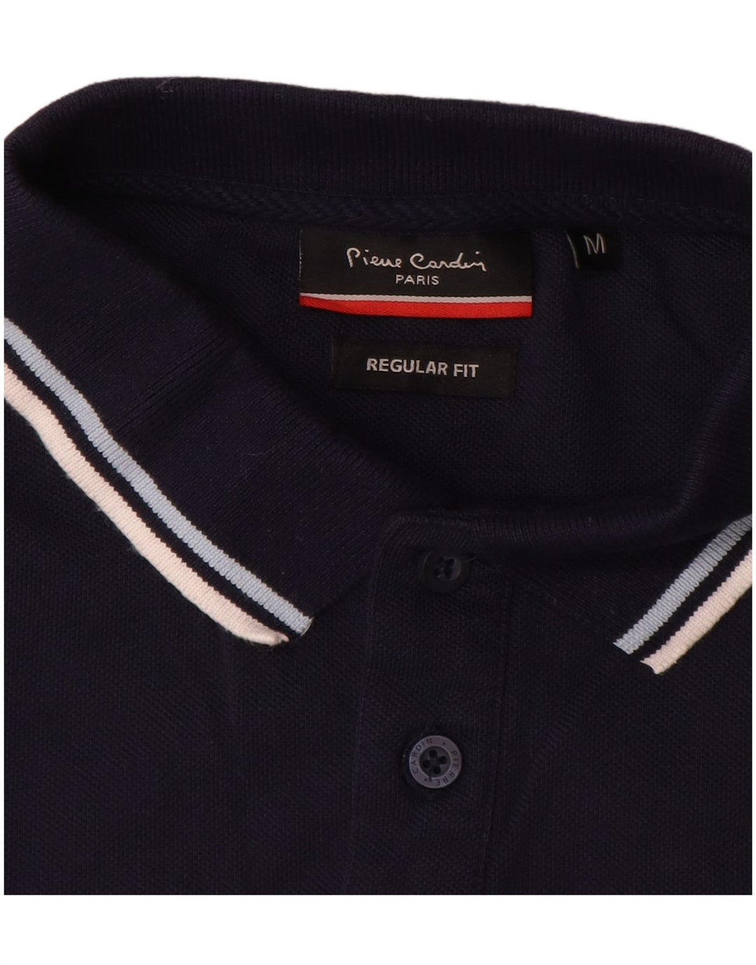 Pierre Cardin Mens Long Sleeve Regular Fit Polo Shirt Medium Navy Blue