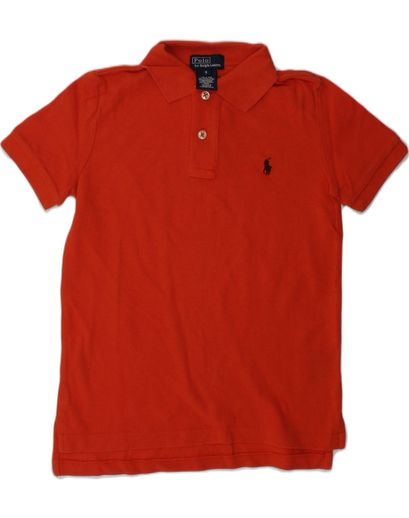 POLO RALPH LAUREN Boys Polo Shirt 5-6 Years Red Cotton | Vintage Polo Ralph Lauren | Thrift | Second-Hand Polo Ralph Lauren | Used Clothing | Messina Hembry 