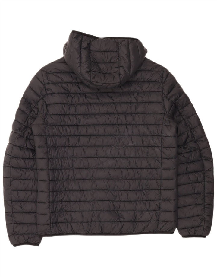 Champion Mens Hooded Padded Jacket UK 40 Large Black
