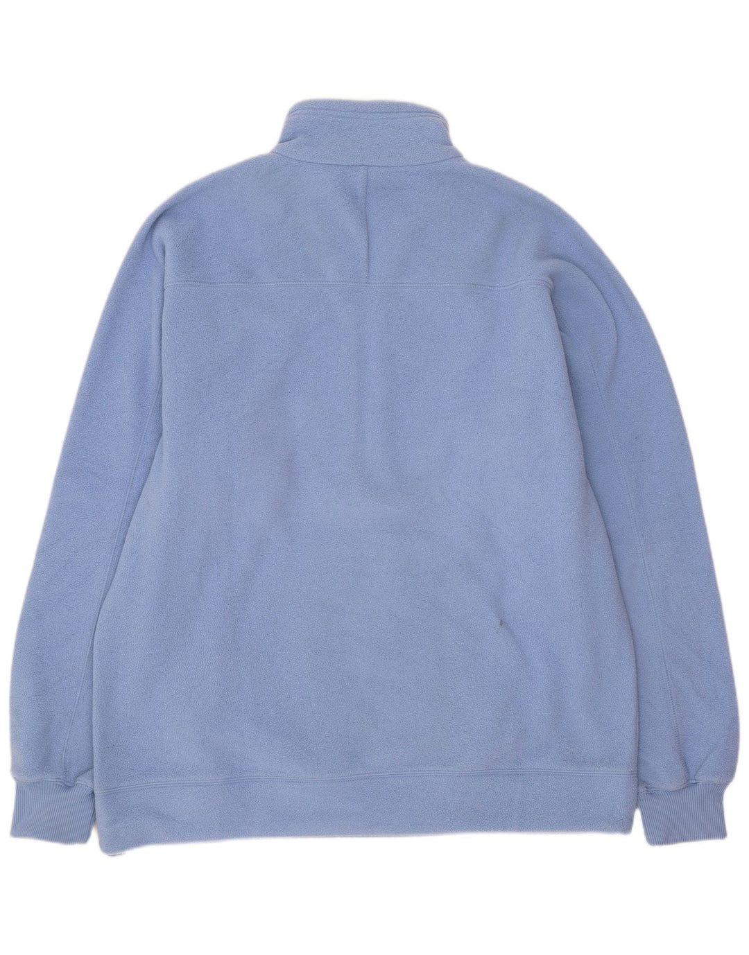 Champion Mens Zip Neck Fleece Jumper Large Blue Polyester