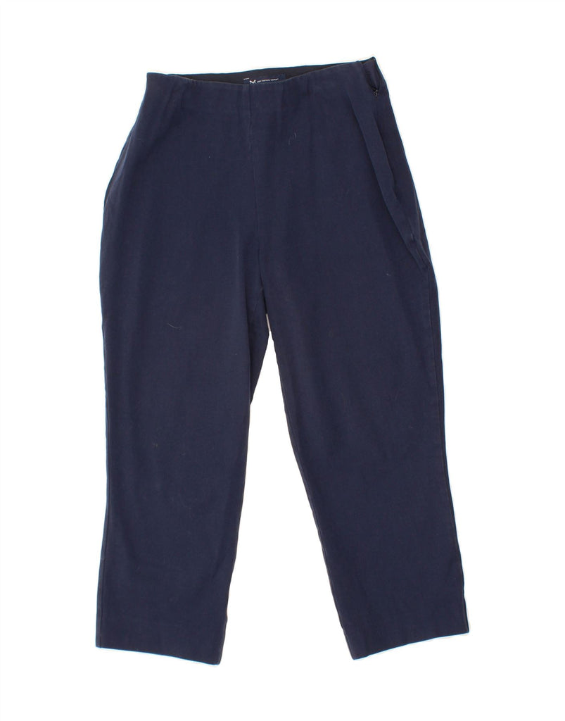 CREW CLOTHING Womens Slim Capri Trousers UK 10 Small W26 L21  Navy Blue Vintage Crew Clothing and Second-Hand Crew Clothing from Messina Hembry 