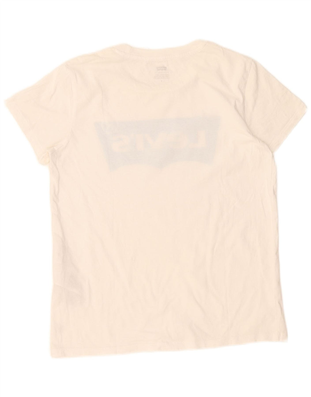 Levi's Womens Graphic T-Shirt Top UK 12 Medium White Cotton