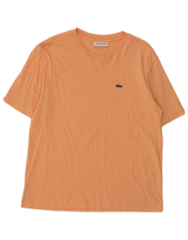 Lacoste Womens Relaxed Fit T-Shirt Top Size 36 Small Orange Cotton