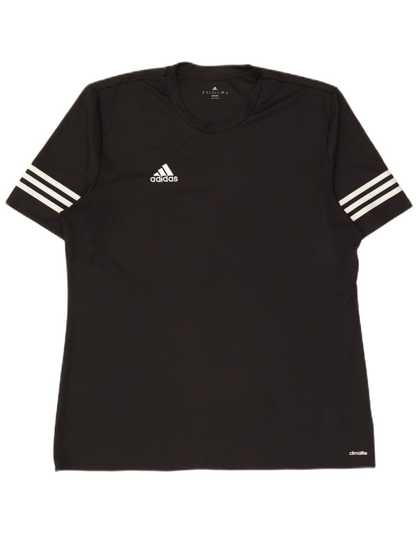 Adidas Mens Climalite T-Shirt Top XL Black Polyester