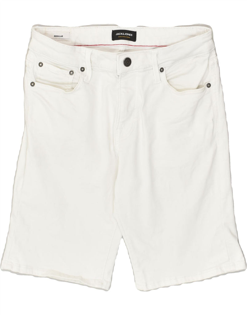 JACK & JONES Mens Regular Denim Shorts Small W30  White | Vintage Jack & Jones | Thrift | Second-Hand Jack & Jones | Used Clothing | Messina Hembry 