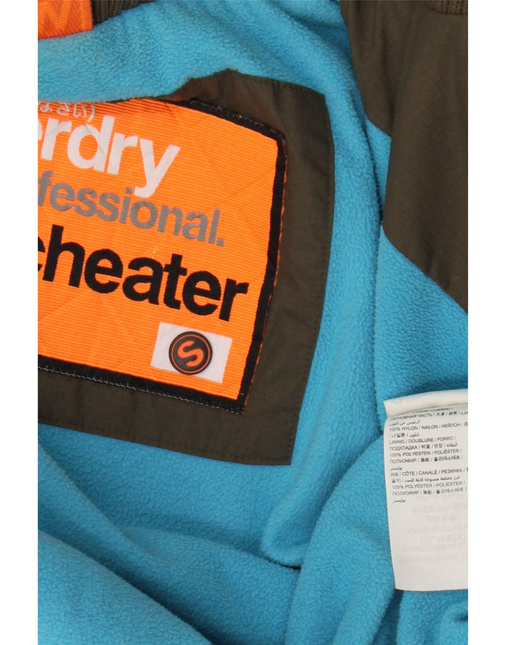 Superdry Womens The Windcheater Hooded Windbreaker Jacket UK 10 Small Khaki