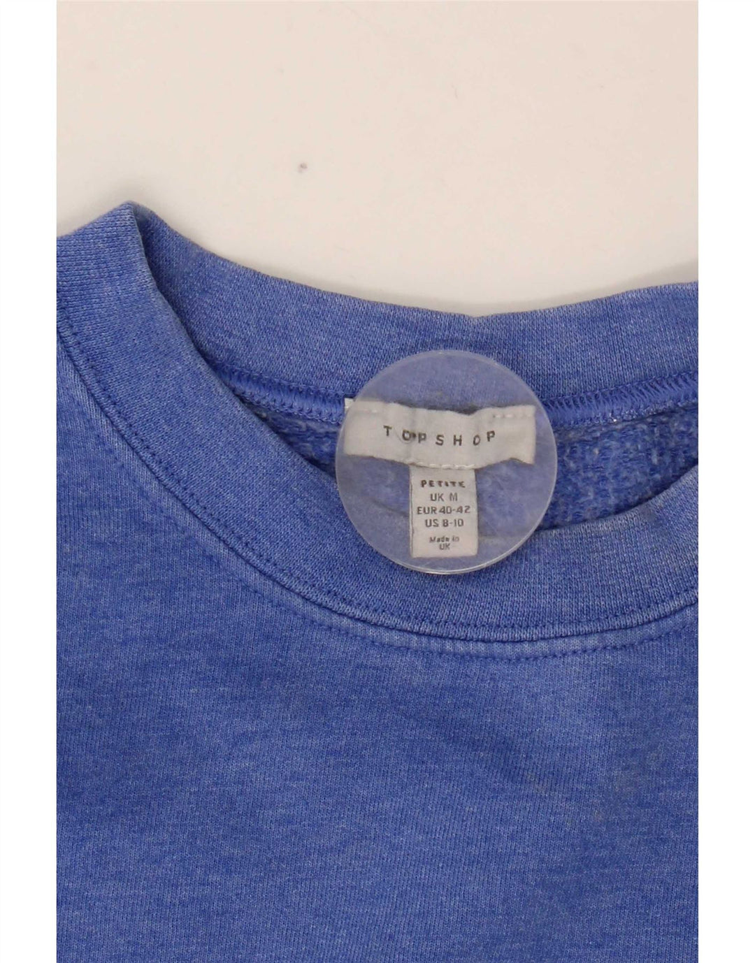 Topshop Womens Sweatshirt Jumper UK 12 Medium Blue