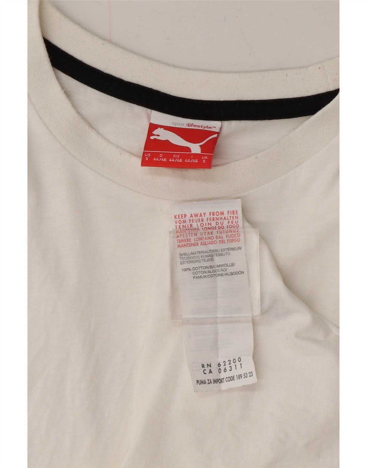 Puma Mens T-Shirt Top Small White Cotton