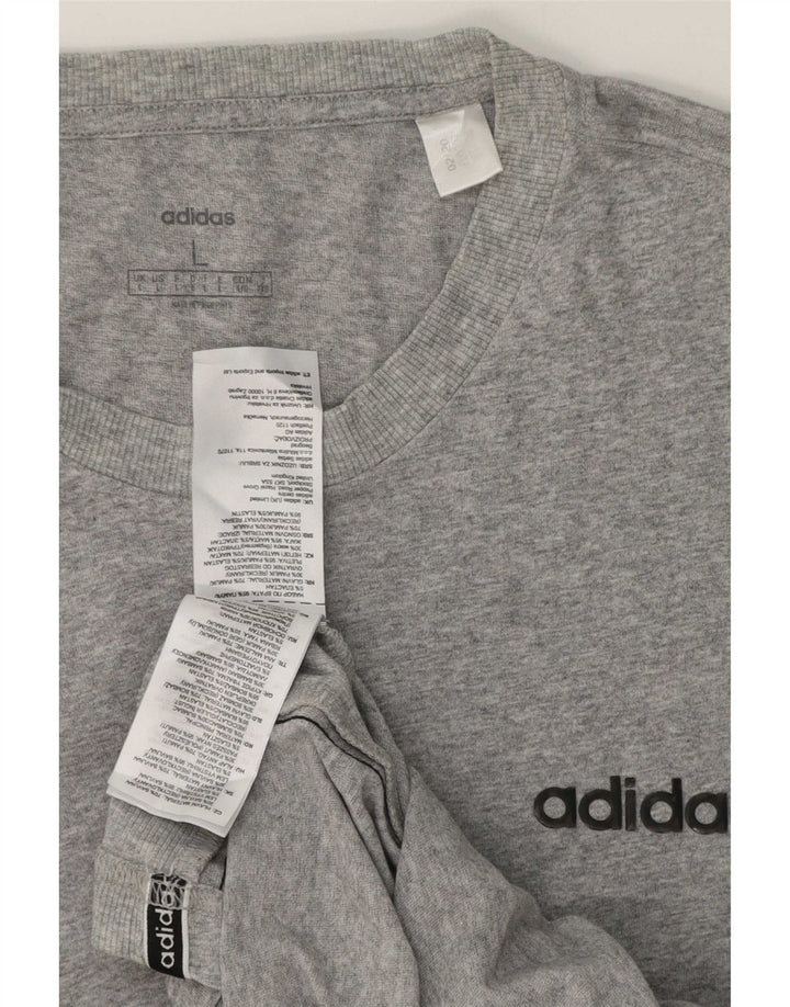 Champion Mens Graphic T-Shirt Top Large Grey Cotton