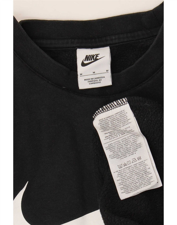 Nike Mens Graphic Sweatshirt Jumper Medium Black Cotton