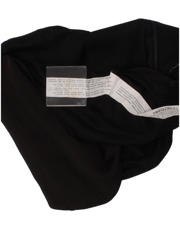 Zara Womens Crop Corset Top Medium Black Polyester