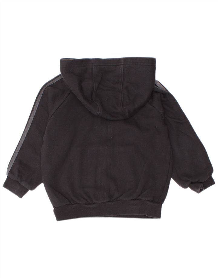 Adidas Boys Hoodie Jumper 2-3 Years Black Cotton