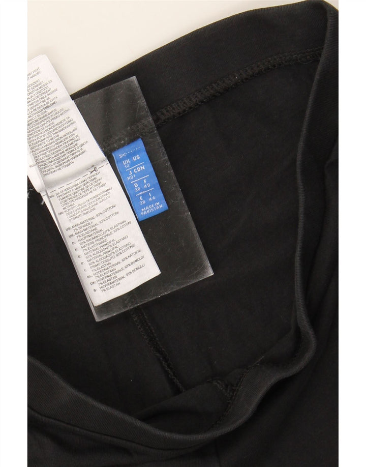 ADIDAS Womens Leggings UK 12 Medium  Black Cotton Vintage Adidas and Second-Hand Adidas from Messina Hembry 