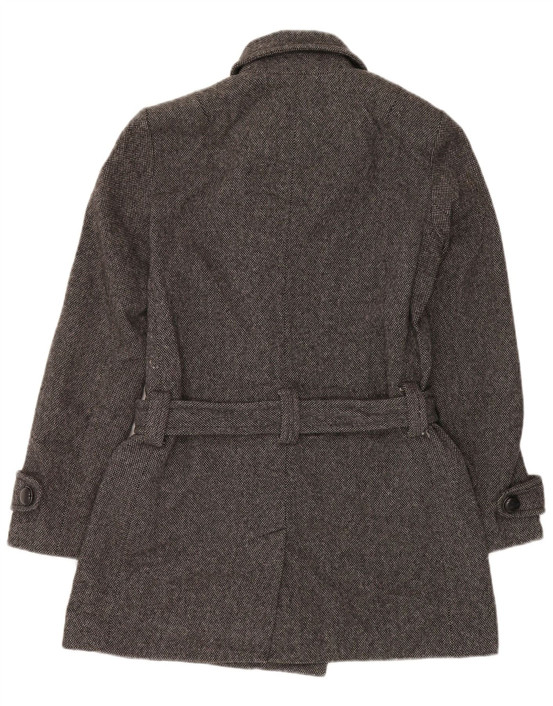 FRENCH CONNECTION Womens Overcoat UK 12 Medium Grey Wool