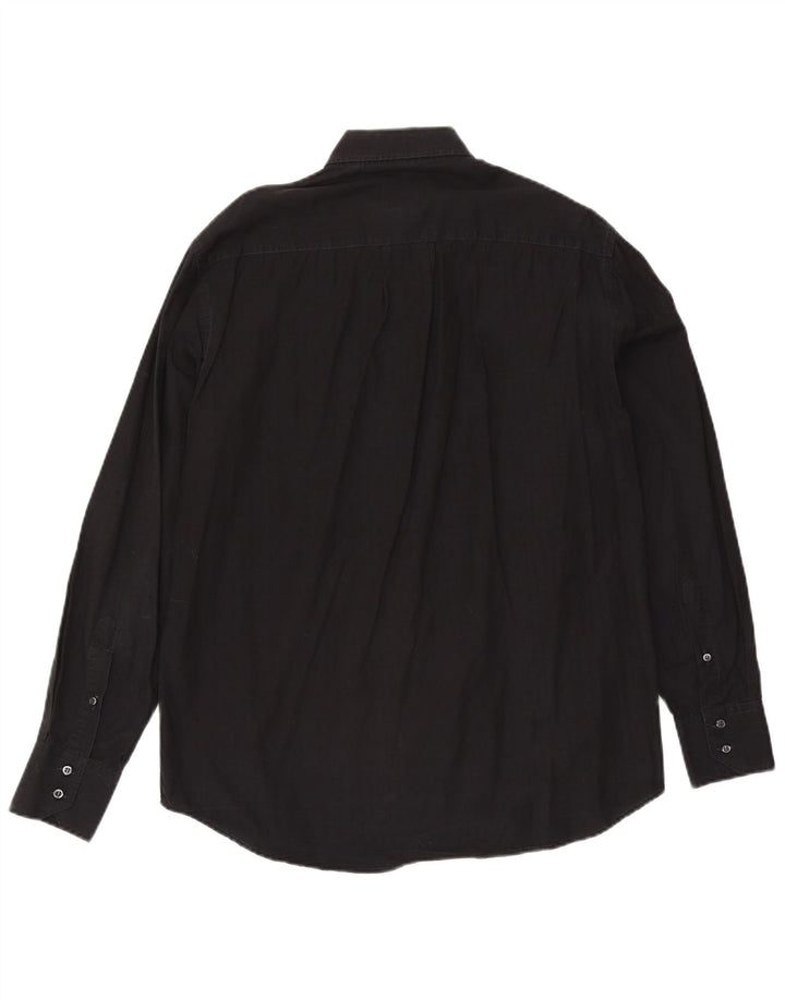 Gianfranco Ferre Mens Shirt Size 41 16 Large Black Cotton