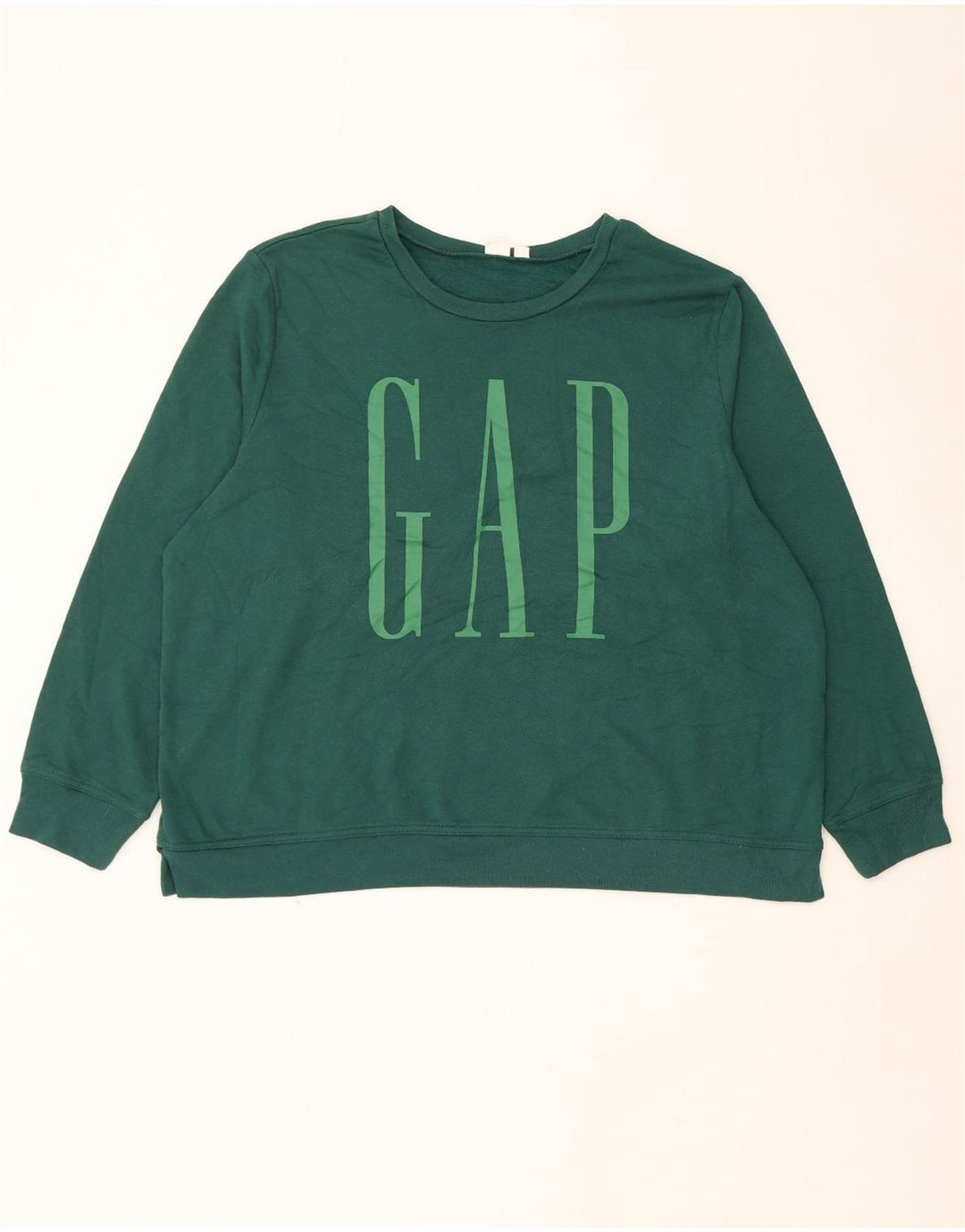 Gap Womens Graphic Sweatshirt Jumper UK 20 2XL Green Cotton