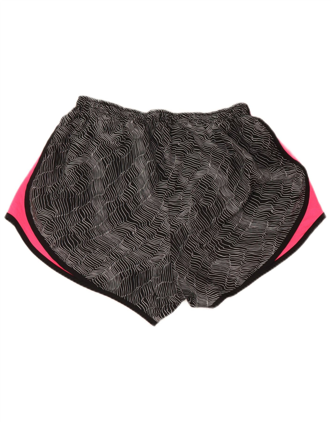 NIKE Womens Dri Fit Sport Shorts UK 16 Large  Black Colourblock Polyester