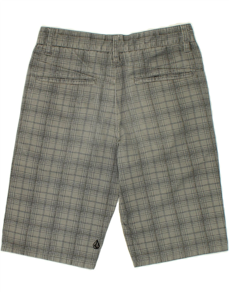 VOLCOM Womens Chino Shorts W28 Medium Grey Check Cotton | Vintage Volcom | Thrift | Second-Hand Volcom | Used Clothing | Messina Hembry 