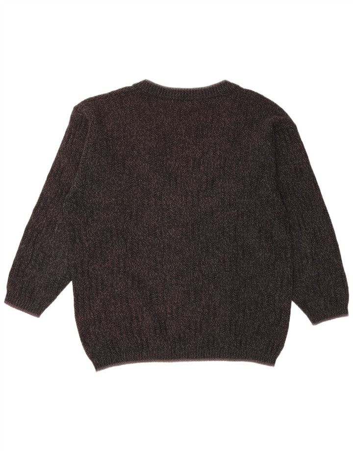 Vintage Mens Cardigan Sweater XL Black