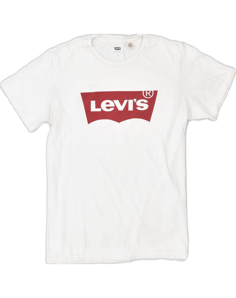 LEVI'S Mens Graphic T-Shirt Top Small White Cotton | Vintage | Thrift | Second-Hand | Used Clothing | Messina Hembry 