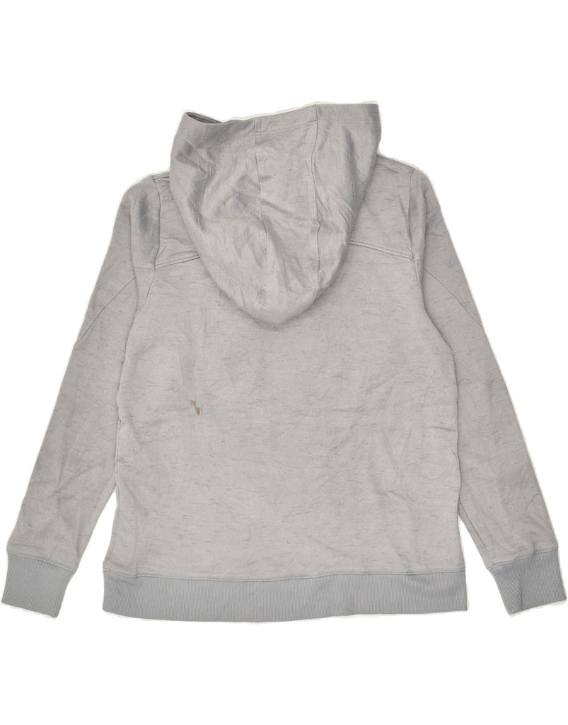 UNDER ARMOUR Womens Graphic Hoodie Jumper UK 10 Small Grey Polyester | Vintage Under Armour | Thrift | Second-Hand Under Armour | Used Clothing | Messina Hembry 