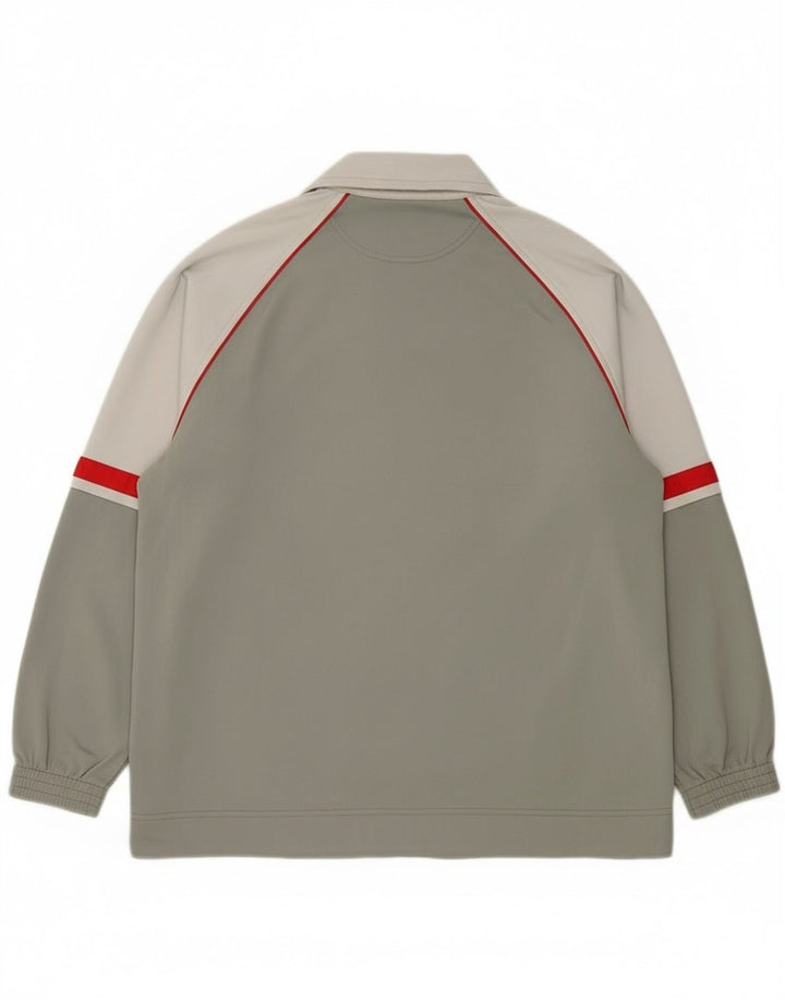 Champion Boys Tracksuit Top Jacket 13-14 Years Grey Colourblock Polyester