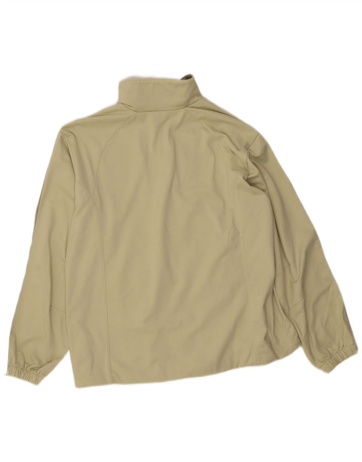 Diadora Womens Tracksuit Top Jacket UK 14 Large Beige Colourblock Polyester