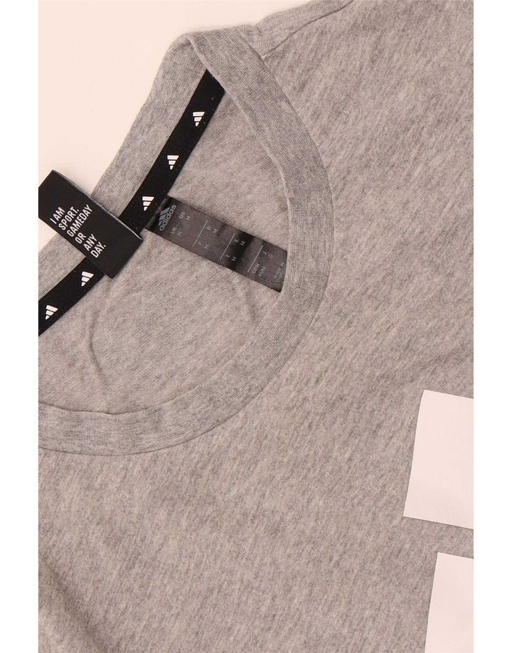 Adidas Mens Graphic T-Shirt Top Medium Grey