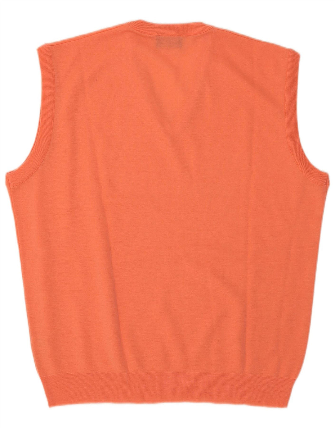 Vintage Mens Vest Tank Top Large Orange Wool