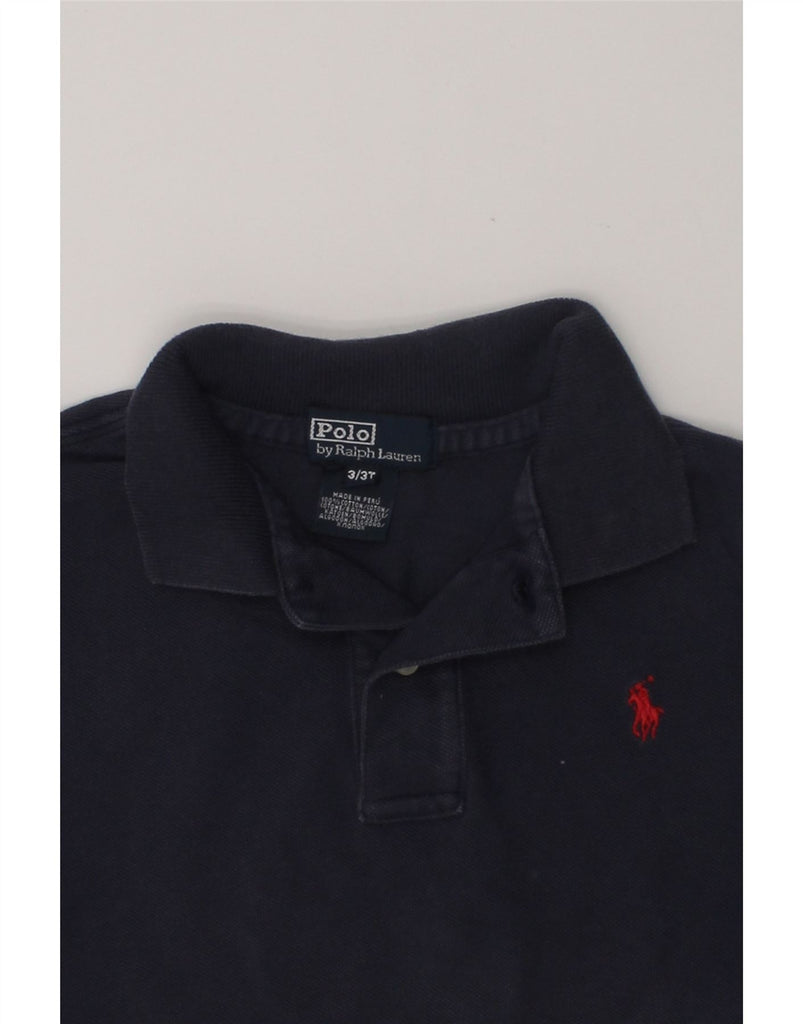 POLO RALPH LAUREN Boys Polo Shirt 2-3 Years Navy Blue Cotton | Vintage Polo Ralph Lauren | Thrift | Second-Hand Polo Ralph Lauren | Used Clothing | Messina Hembry 