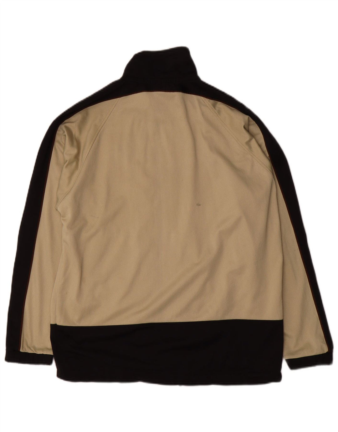 Asics Mens Tracksuit Top Jacket Medium Beige Colourblock