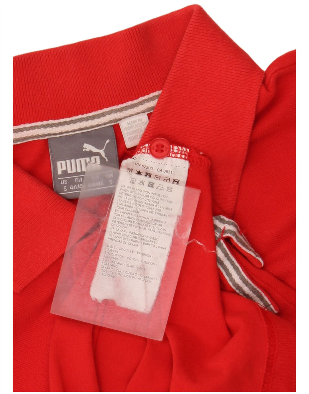 Puma Mens Polo Shirt Small Red Cotton