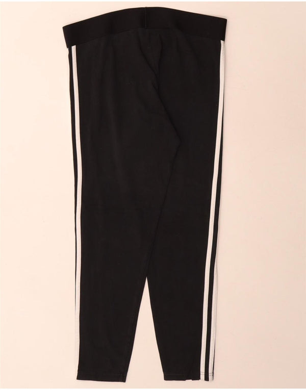 Adidas Womens Leggings UK 16/18 Large Black Cotton
