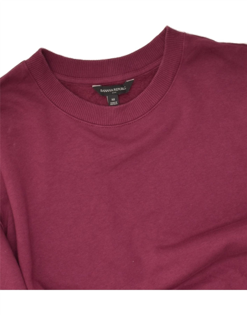 BANANA REPUBLIC Mens Sweatshirt Jumper Medium Burgundy Cotton | Vintage Banana Republic | Thrift | Second-Hand Banana Republic | Used Clothing | Messina Hembry 