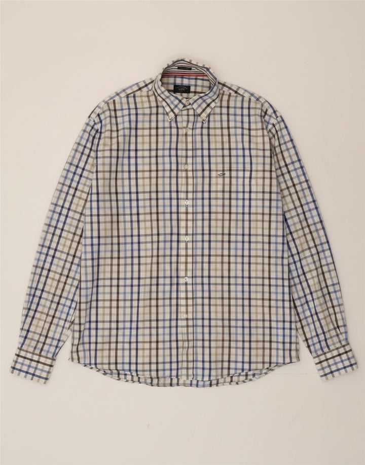 Paul & Shark Mens Yachting Shirt Size 44 XL Multicoloured Check Cotton