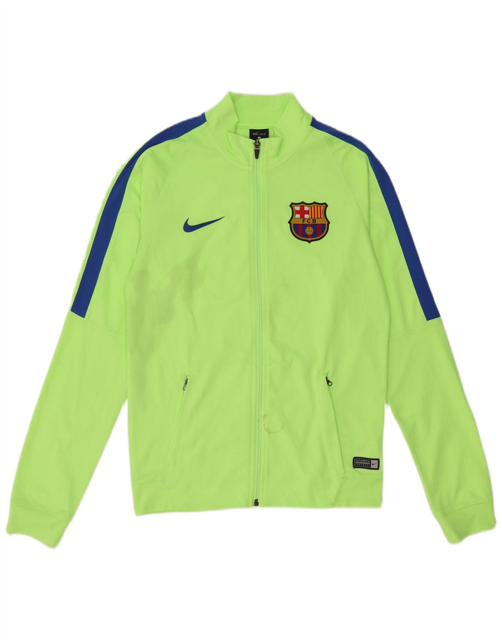Nike Mens FCB Tracksuit Top Jacket Small Green Colourblock Polyester