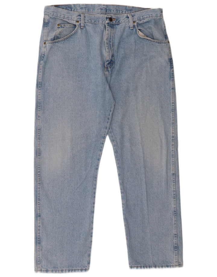 Wrangler Mens Regular Fit Straight Jeans W38 L29 Blue Cotton