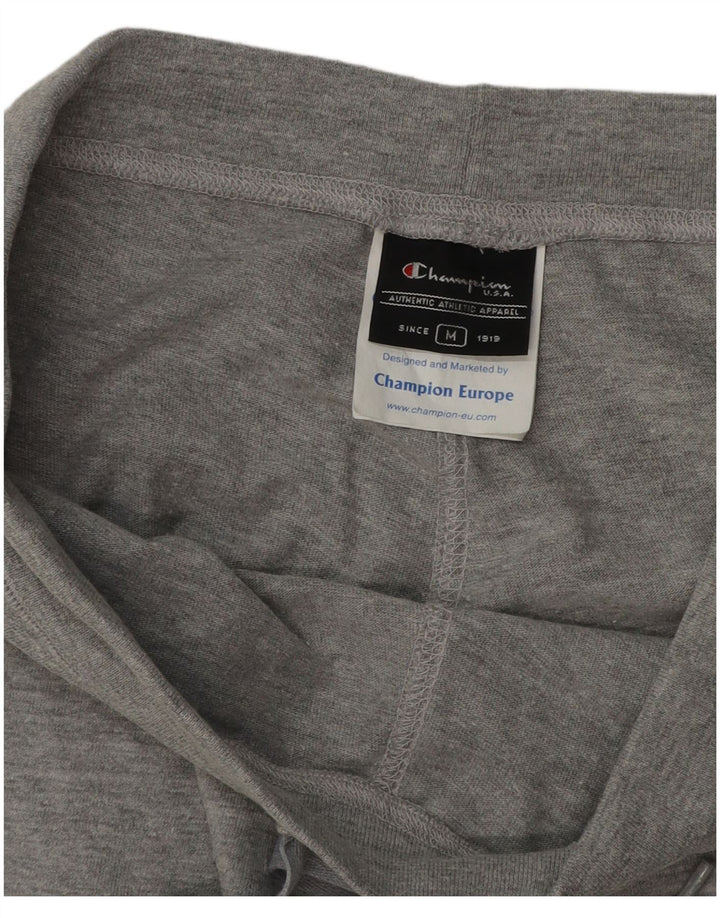 Champion Womens Capri Tracksuit Trousers UK 12 Medium  Grey Cotton