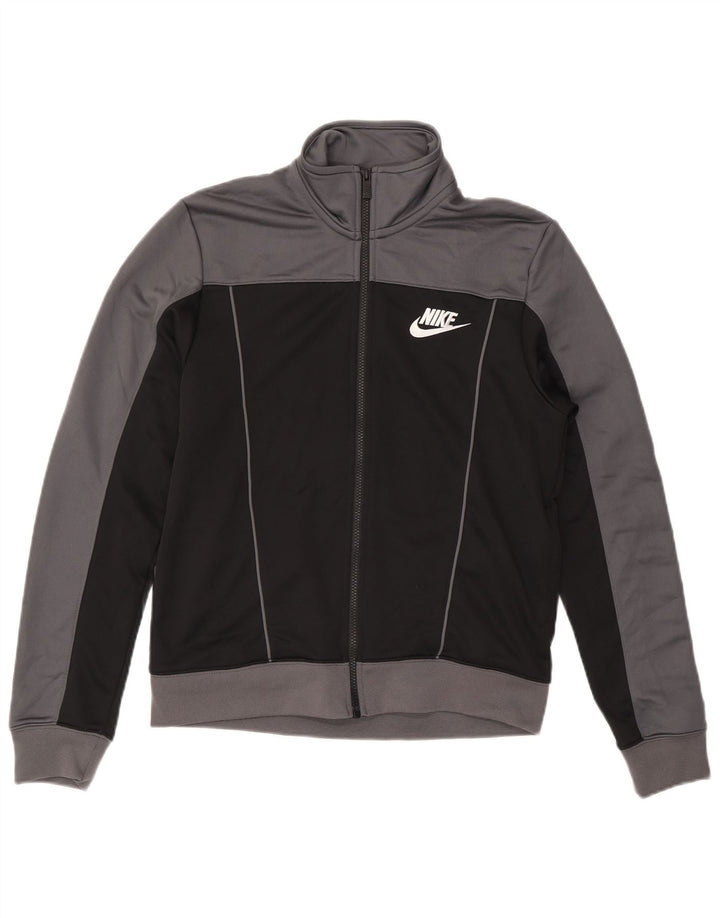 Nike Mens Tracksuit Top Jacket Medium Black Colourblock Polyester