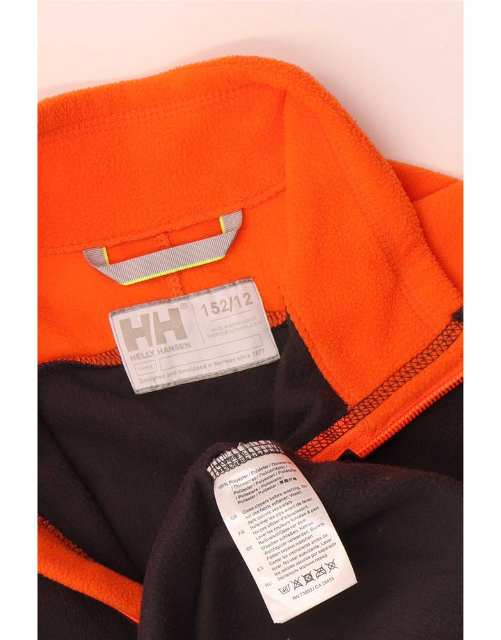 Helly Hansen Boys Fleece Jacket 11-12 Years Black Colourblock Polyester
