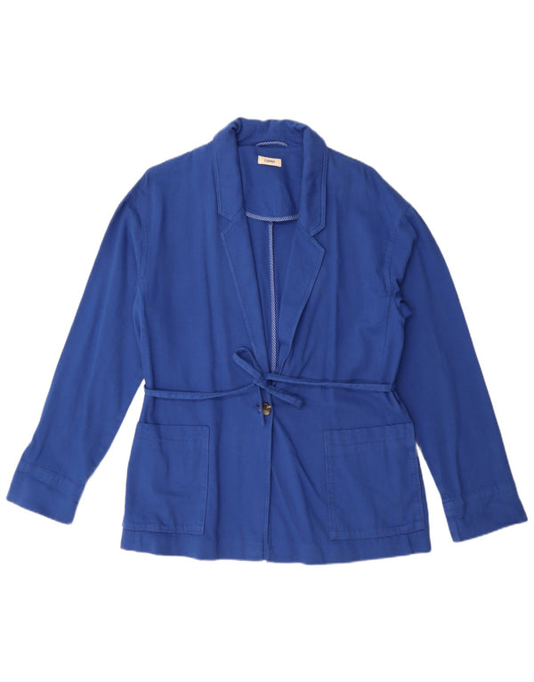 Esprit Womens 1 Button Oversized Blazer Jacket UK 8 Small Blue