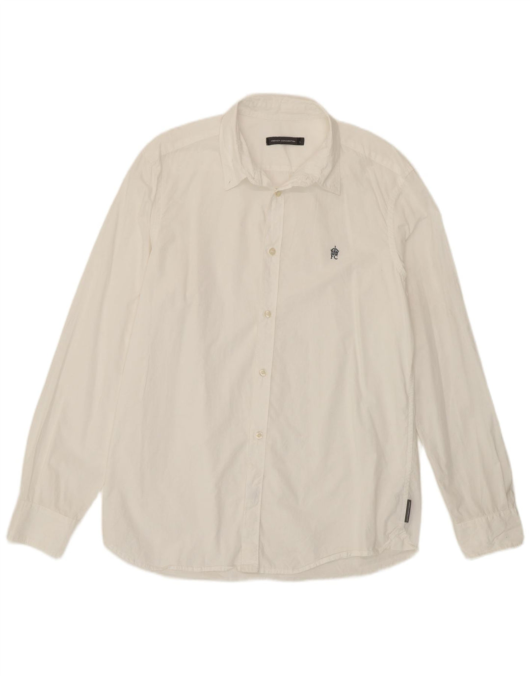 French Connection Mens Shirt Large White Cotton