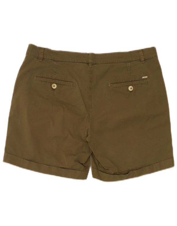 Massimo Dutti Womens Chino Shorts EU 38 Small W28 Khaki