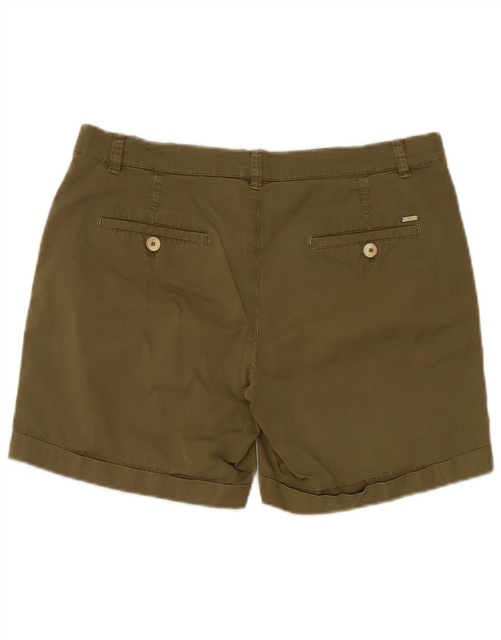Massimo Dutti Womens Chino Shorts EU 38 Small W28 Khaki
